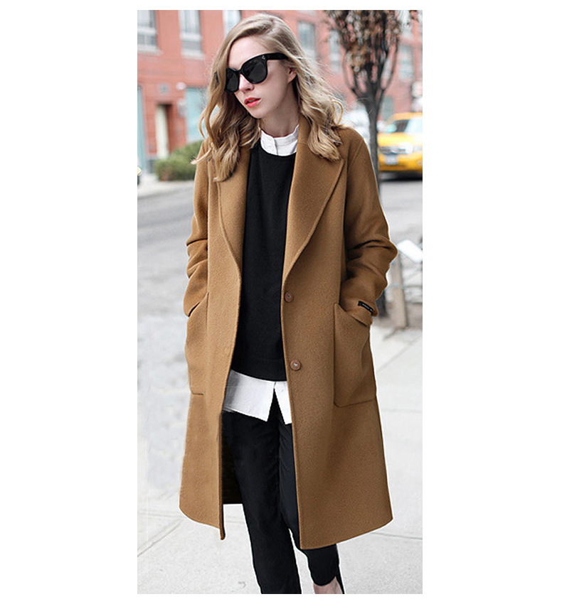 " Womens Winter Long Trench Coat Jacket Ladies Overcoat Zipper Sweaters "